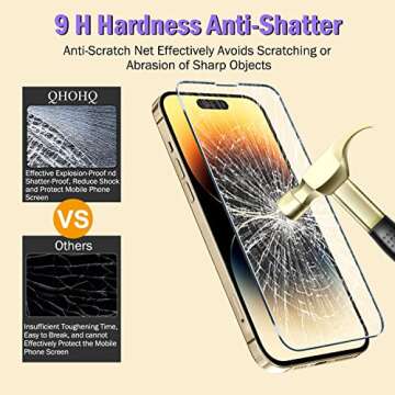 QHOHQ iPhone 14 Pro Screen & Lens Protectors - Ultra HD