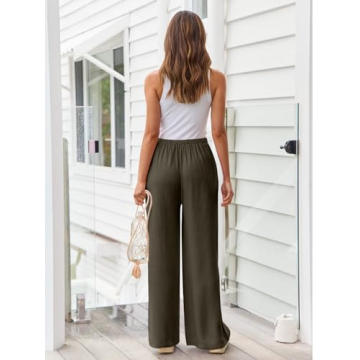 LILLUSORY Linen Wide Leg Pants for Casual Summer Outfits