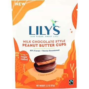 Lilys Chocolate, Peanut Butter Cup Milk Chocolate Style, 3.2 Ounce - pack of 2