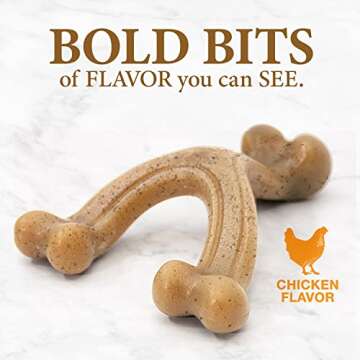 Nylabone Gourmet Chew Wishbone for Dogs - Chicken Flavor