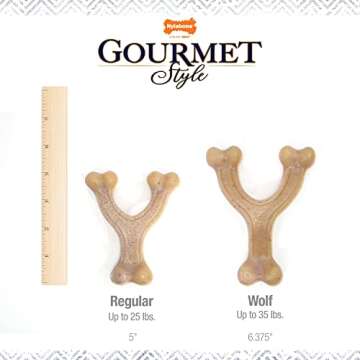 Nylabone Gourmet Chew Wishbone for Dogs - Chicken Flavor
