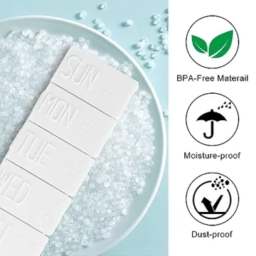 Weekly Pill Organizer 2Pack for Vitamins and Supplements