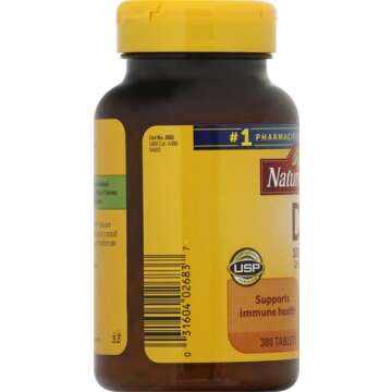 Nature Made Vitamin D3 1000 IU for Bone and Immune Support