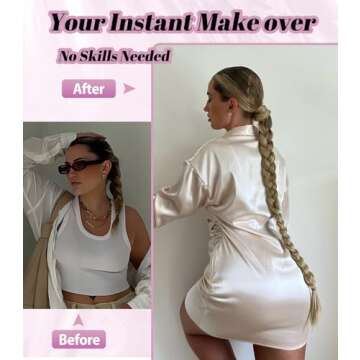 Transform Your Look with Our Long Braided Ponytail Extension – Elegant & Lightweight Hairpiece for...
