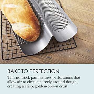 Chicago Metallic Non-Stick French Bread Pan for Perfect Baking