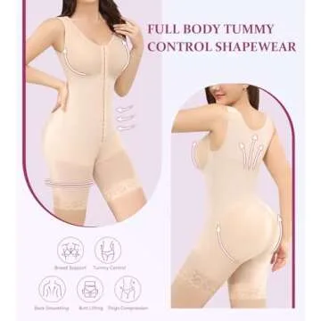 M MYODRESS Shapewear Womens Tummy Control Fajas Reductora Colombianas Full Body Shaper High Waist Bo...