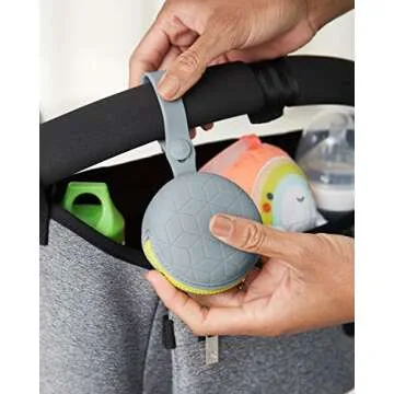 Skip Hop Grab & Go Silicone Pacifier Holder - Grey