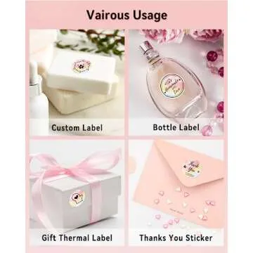 Phomemo 2” Color Circle Thermal Labels, Self-Adhesive Round Direct Sticker Labels, Circular Thermal Printer Label for Logo Design, Name Tag, Thanks Card, Address, QR Code, 750 Labels/Roll, Gradient