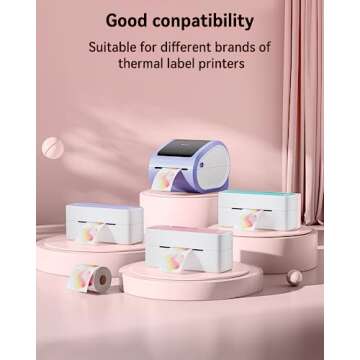 Phomemo 2” Color Circle Thermal Labels, Self-Adhesive Round Direct Sticker Labels, Circular Thermal Printer Label for Logo Design, Name Tag, Thanks Card, Address, QR Code, 750 Labels/Roll, Gradient