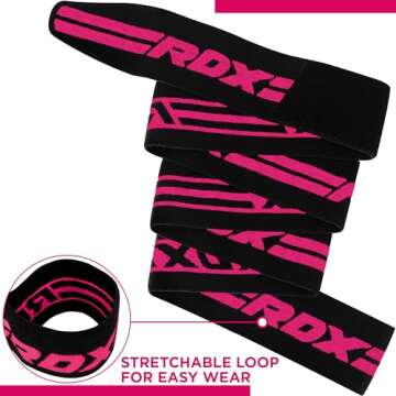 RDX Knee Wraps for Weightlifting, 78" Elasticated Support