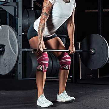 RDX Knee Wraps for Weightlifting, 78" Elasticated Support