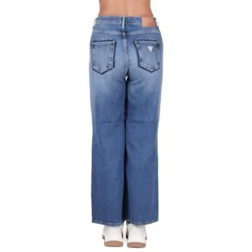 GUESS Women's Eco-Friendly Ankle Wide Leg Jeans