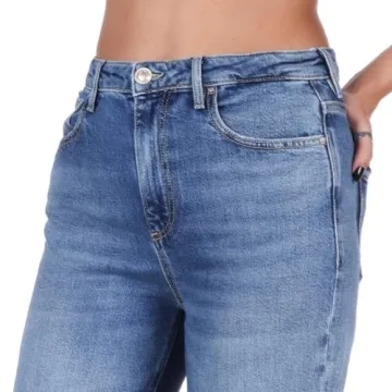 GUESS Women's Eco-Friendly Ankle Wide Leg Jeans