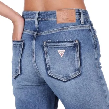 GUESS Women's Eco-Friendly Ankle Wide Leg Jeans
