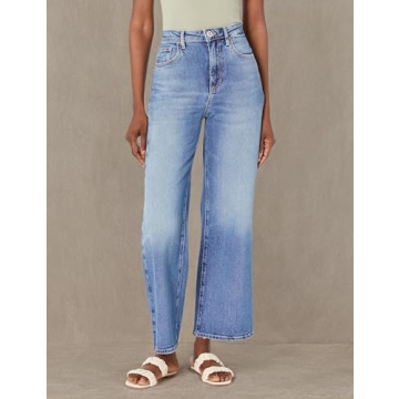 GUESS Women's Eco-Friendly Ankle Wide Leg Jeans