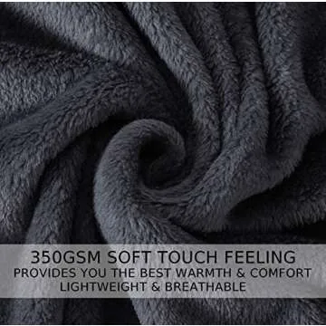 Soft Queen Size Blanket for All Season Warm Fuzzy Microplush Lightweight Thermal Fleece Summer Autumn Fall Winter Spring Blankets for Queen Full Bed Couch Sofa,90x90 Inches,Dark Gray