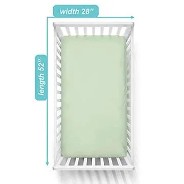 American Baby Company 2 Pack Fitted Crib Sheets 28" x 52", Soft Breathable Neutral 100% Cotton Jerse...