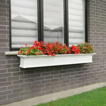 Mayne 4826-W Yorkshire Window Box, 6-Foot, White