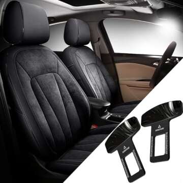 enttgo 2Pack Car Belt Pads Clips, Shoulder Belt Pads Cover，Comfortable and Convenient fo You and Your Family