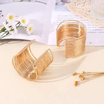 Stylish MOZAKA Cuff Bangle Bracelet Set for Women