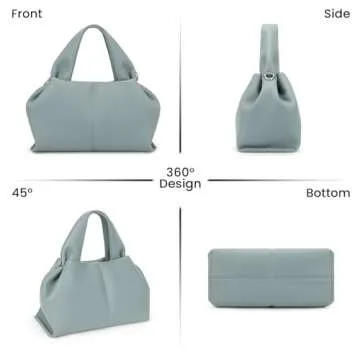 Stylish JQWYGB Cloud Pouch Dumpling Clutch Purse