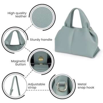 Stylish JQWYGB Cloud Pouch Dumpling Clutch Purse