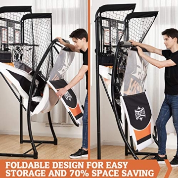 Hall of Games EZ Fold Arcade Basketball Game for Home Fun