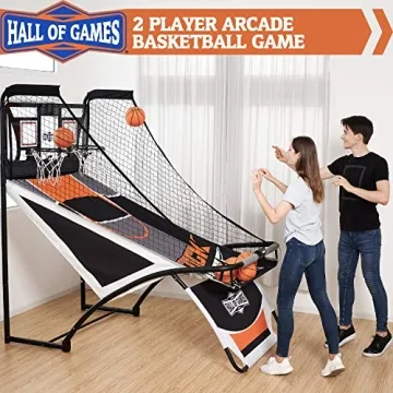 Hall of Games EZ Fold Arcade Basketball Game for Home Fun