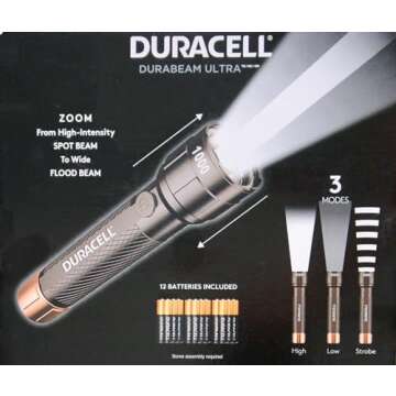 Duracell DURABEAM Ultra LED Flashlight 1000 Lumens 3-Pack