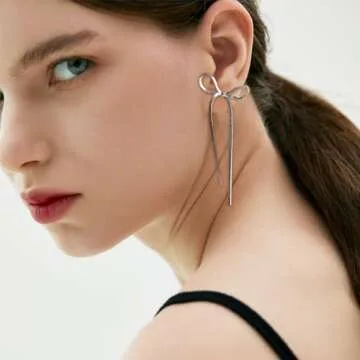 Sonateomber Elegant Bow Earrings for Women Gift Jewelry