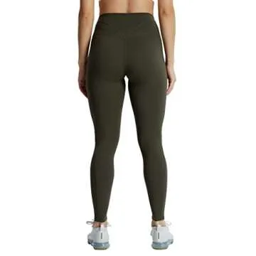 Aoxjox High Waisted Workout Leggings for Women  - Olive Green
