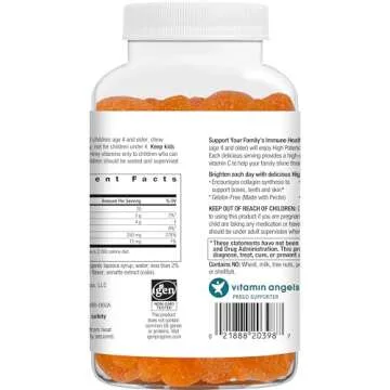 Rainbow Light High-Potency Vitamin C Gummies, Gummy Supplement Provides Antioxidant and Immune Support, With Vitamin C, Vegan and Gluten Free, 60 Count