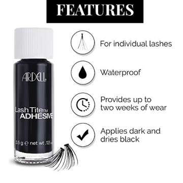 Ardell LashTite Lash Adhesive Dark for Individual Lashes, Long-Lasting Hold, Lash Glue for Weeks, 0.125 Oz, 2 Pack