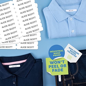 Label Land 100 Pcs Iron-On Clothing Labels - Personalize Easily