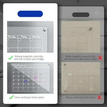 Aogwat Magnetic Acrylic Calendar for Kitchen Organization