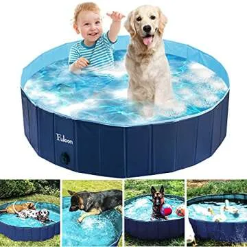 Fuloon Portable PVC Pet Swimming Pool for Dogs & Kids