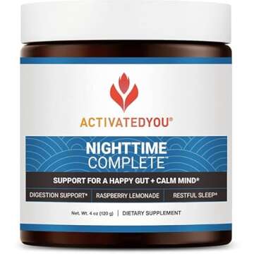 ACTIVATEDYOU Morning Complete Daily Wellness Drink (Apple Cinnamon) Nighttime Complete (Raspberry Le...