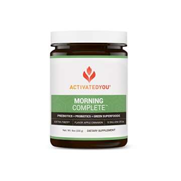 ACTIVATEDYOU Morning Complete Daily Wellness Drink (Apple Cinnamon) Nighttime Complete (Raspberry Lemonade) with Prebiotics, Probiotics, and Green Superfoods, 30 Servings
