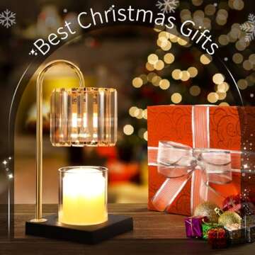 Candle Warmer Lamp, Wax Warmer Lamp Candle Lamp Timer & Dimmer 7-Levels, Compatible Most Jar Candles...