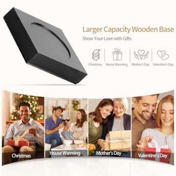 Candle Warmer Lamp, Wax Warmer Lamp Candle Lamp Timer & Dimmer 7-Levels, Compatible Most Jar Candles, Candle Top Melting, Cystal Candle Heater Lamp for Scented Wax, Elegant Home Decoration, Black