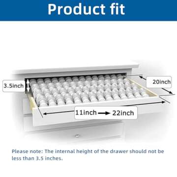 VANGAY Spice Drawer Organizer, 4 Tier- 8Pack Clear Acrylic Drawer Spice Rack, Spice Organization for Drawer,Spice Rack for Kitchen Drawers (Expands from 11'' to 22'')