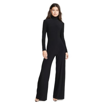 Elegant Norma Kamali Women's Long Sleeve Jumpsuit in Black - XXS