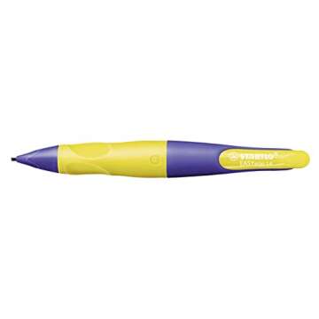 STABILO Handwriting Pencil EASYergo 1.4 - Right Handed - Violet/Neon Yellow