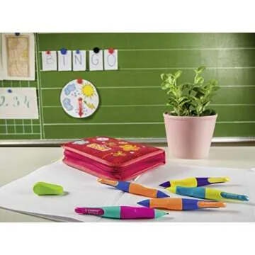 STABILO Handwriting Pencil EASYergo 1.4 - Right Handed - Violet/Neon Yellow