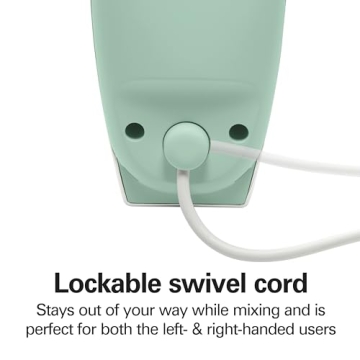 Hamilton Beach Retro Hand Mixer Powerful Quiet DC Motor