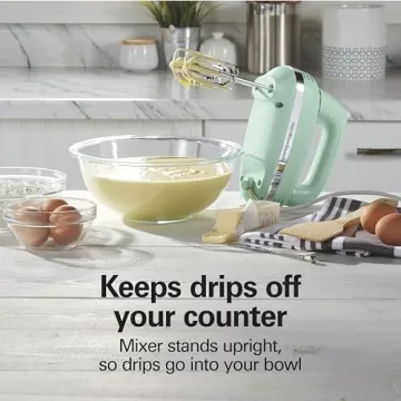 Hamilton Beach Retro Hand Mixer Powerful Quiet DC Motor