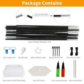 Holicolor Balloon Arch Kit with Base - 10ft Wide & 9ft Tall Stand