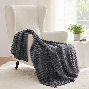 Bedsure Grey Fleece Throw Blanket for Couch - Super Soft Cozy Blankets for Women, Cute Small Throws for Girls, 50x60 Inches
