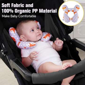 KAKIBLIN Baby Travel Pillow,Baby Neck Pillows for Car Seat,Upgraded Baby Head Pillow,Toddler Head an...