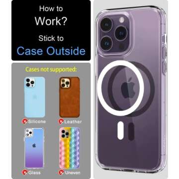 Premium Metal Ring Adhesive for MagSafe Compatibility - Elevate Your iPhone Experience